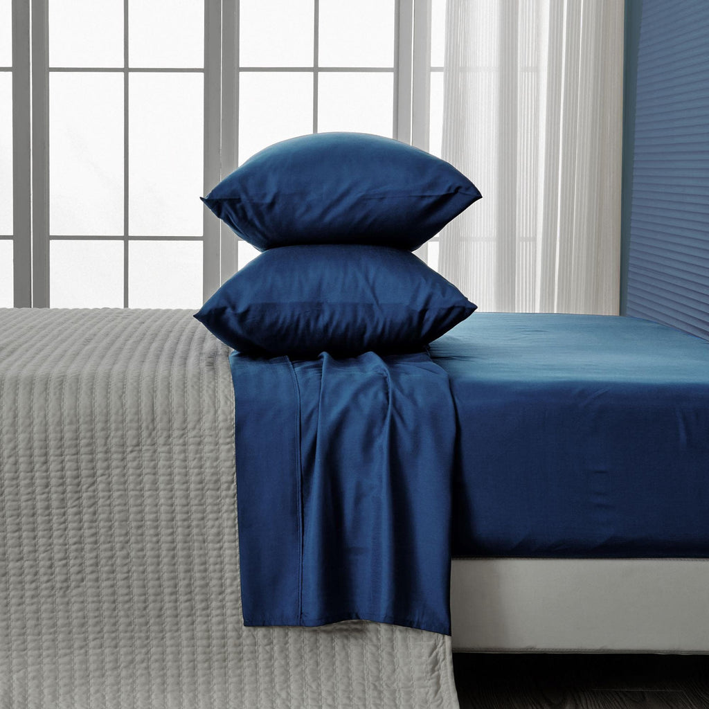 Great Bay Home King / Ocean 4 Piece Solid Microfiber Sheet Set | Jordyn Collection by Great Bay Home 4 Piece Solid Microfiber Sheet Set | Jordyn Collection by Great Bay Home