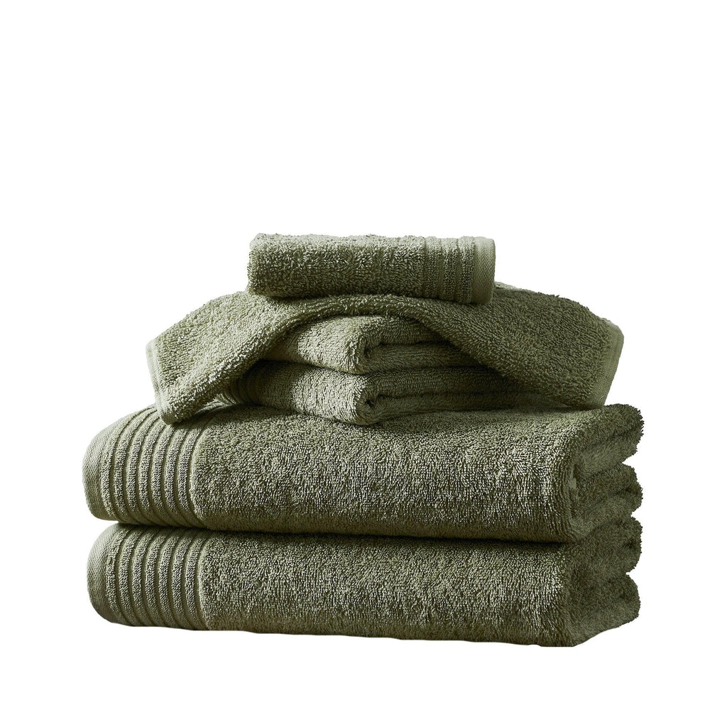 Great Bay Home Bath Towels Olive 6 Piece Set Cotton Bath Towels - Kasper Collection