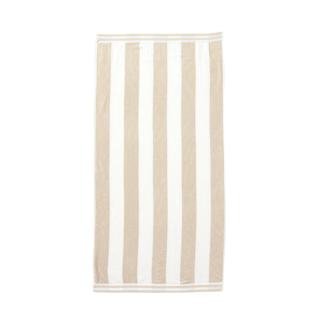 Great Bay Home 40" x 70" / Linen Oversized Striped Cabana Beach Towel | Edgartown Collection by Great Bay Home Oversized Striped Cabana Beach Towel | Edgartown Collection by Great Bay Home