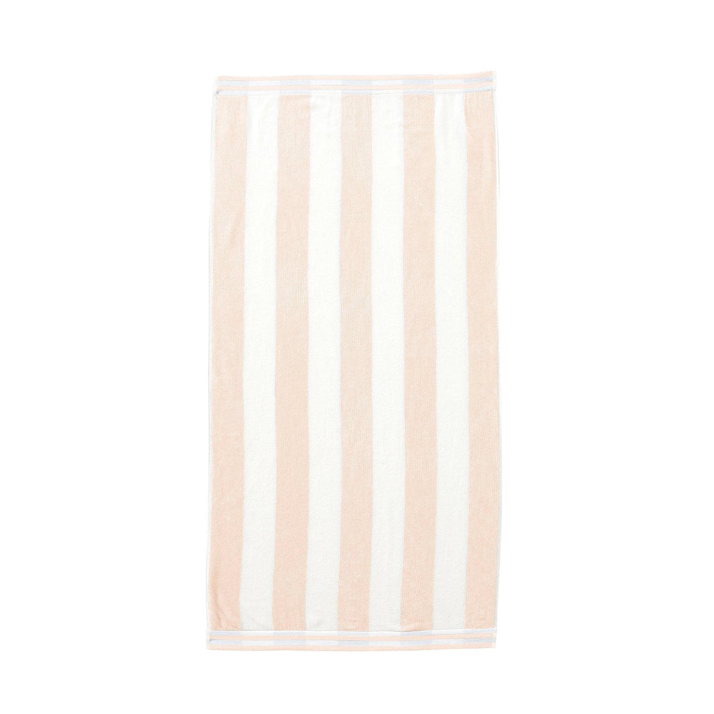 Great Bay Home 40" x 70" / Light Blush Oversized Striped Cabana Beach Towel | Edgartown Collection by Great Bay Home Oversized Striped Cabana Beach Towel | Edgartown Collection by Great Bay Home