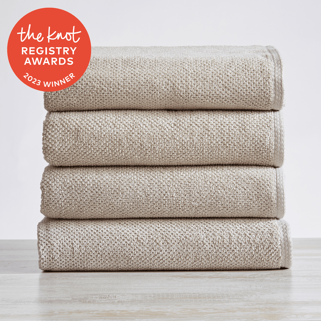 greatbayhome 4 Pack Cotton Textured Bath Towels - Acacia Collection Ultra Absorbent Popcorn Bath Towels | Acacia Collection by Great Bay Home