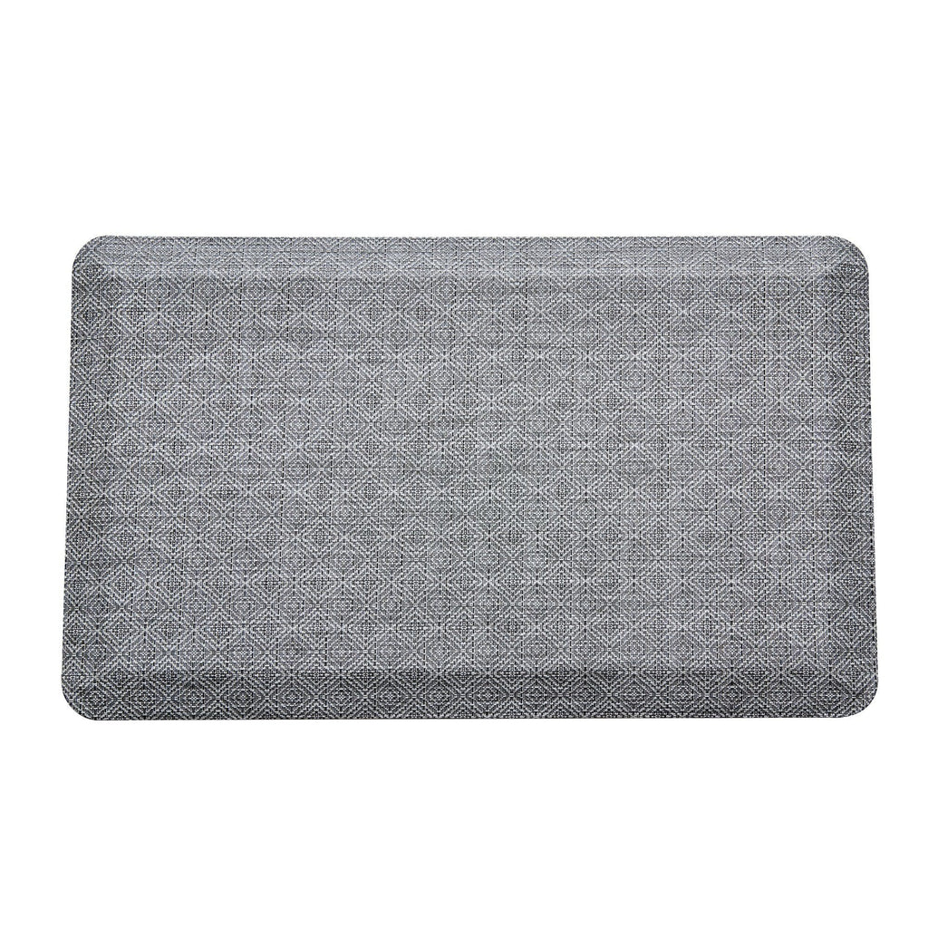 greatbayhome Rugs 18" x 30" / Geometric Charcoal Cushioned Textured Anti-Fatigue Standing Kitchen Mat | Cayden Collection by Great Bay Home Cushioned Textured Anti-Fatigue Standing Kitchen Mat | Cayden Collection by Great Bay Home