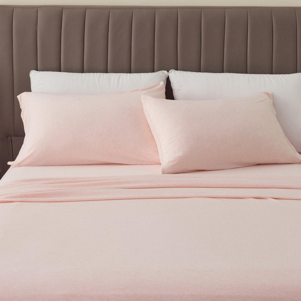 Great Bay Home Sheets King / Blush Pink Cotton Jersey Bed Sheet Set | Carmen Collection by Great Bay Home Cotton Jersey Bed Sheet Set | Carmen Collection by Great Bay Home