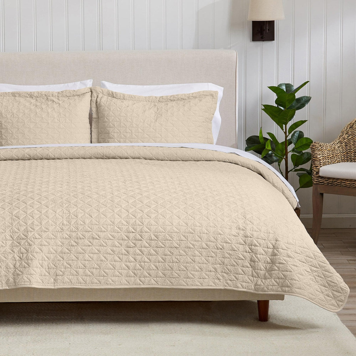 3-Piece Textured Quilt Set | Emeline Collection by Great Bay Home