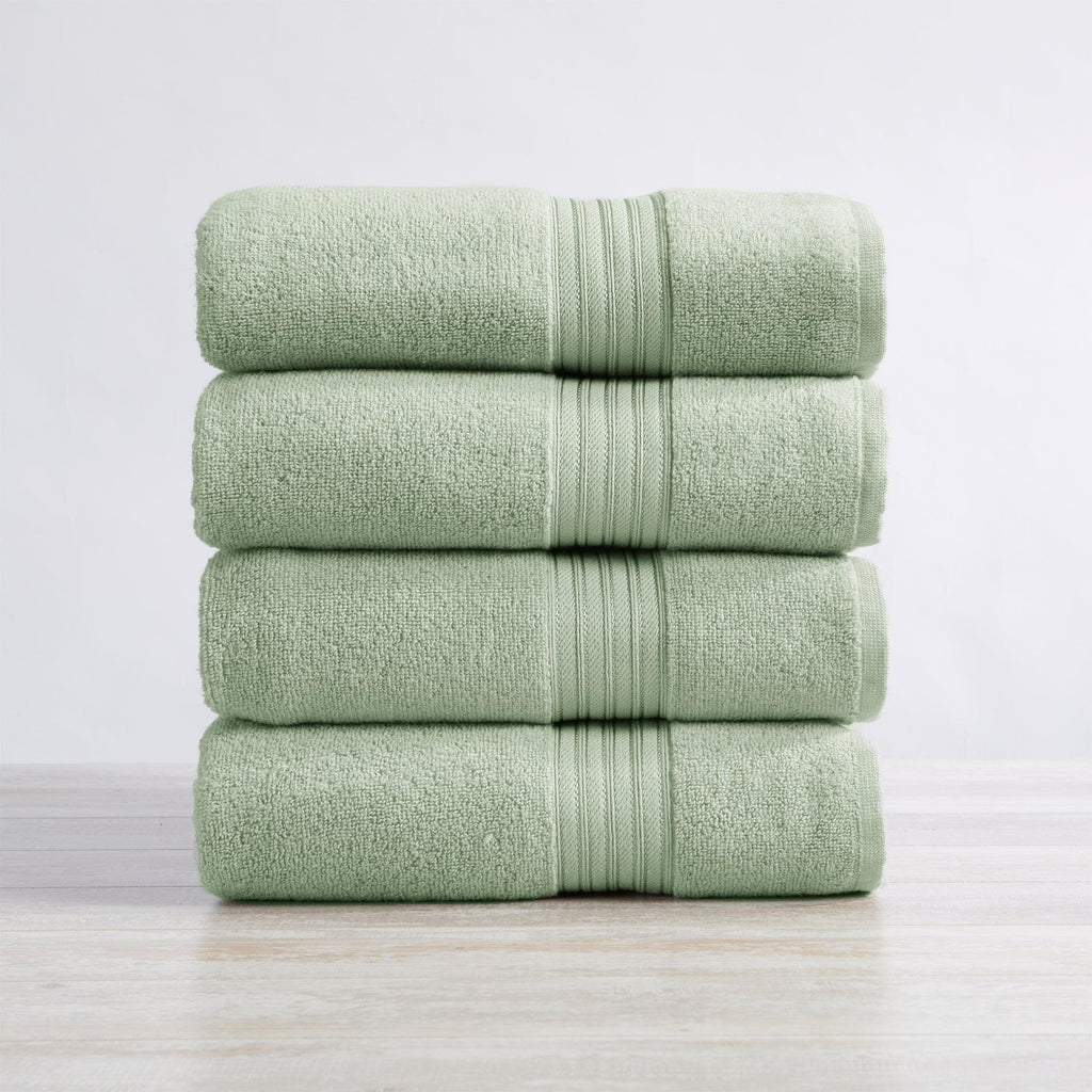 Great Bay Home Bath Towel (4-Pack) / Seagreen 4 Pack Cotton Bath Towels - Cooper Collection Soft 100% Cotton Quick Dry Bath Towels | Cooper Collection by Great Bay Home