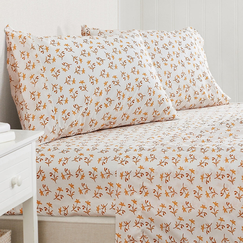 Great Bay Home 4 Piece Watercolor Floral Microfiber Sheet - Delia Collection Decorate your bedroom decor with gorgeous microfiber sheets. This set features a hand-designed watercolor floral print in beautiful colors. The soft microfiber will feel delicately soft against your skin, while the pattern will elevate your decor for the new seasons. So grab this sheet set and fall into cozy, soft bed sheets every night.