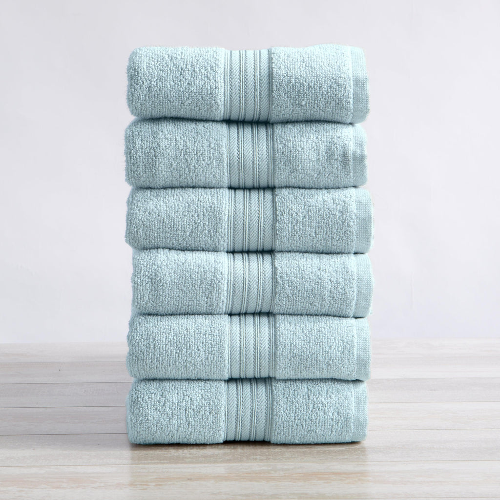 Great Bay Home Hand Towel (6-Pack) / Spa Blue 6 Pack Cotton Hand Towels - Cooper Collection Soft 100% Cotton Quick Dry Bath Towels | Cooper Collection by Great Bay Home