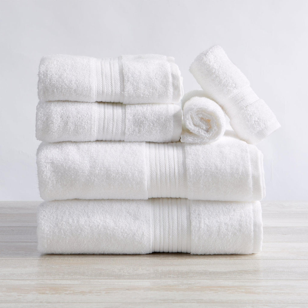 Great Bay Home Bath Towels 6 Piece Set / White 6-Piece Cotton Bath Towel Set - Cooper Collection Soft 100% Cotton Quick Dry Bath Towels | Cooper Collection by Great Bay Home