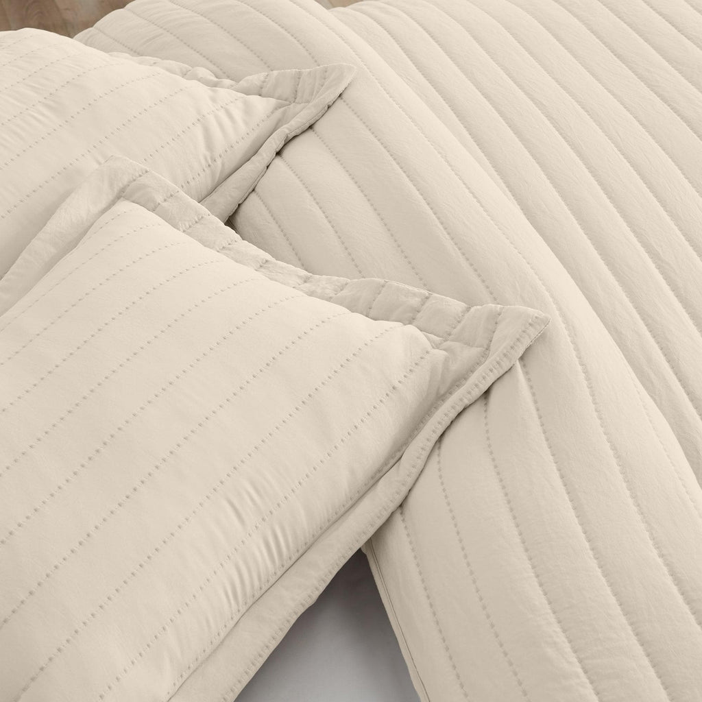 Great Bay Home Quilts & Comforters 3-Piece Solid Striped Quilt - Virginia Collection 3-Piece Solid Striped Quilt | Virginia Collection by Great Bay Home