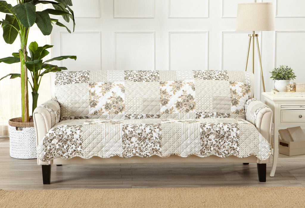 Great Bay Home Slipcovers Sofa / Taupe Reversible Furniture Protector - Langdon Collection Reversible Furniture Protector | Langdon Luxe Collection by Great Bay Home
