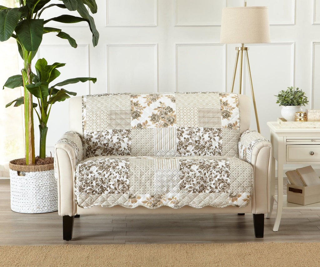 Great Bay Home Slipcovers Loveseat / Taupe Reversible Furniture Protector - Langdon Collection Reversible Furniture Protector | Langdon Luxe Collection by Great Bay Home