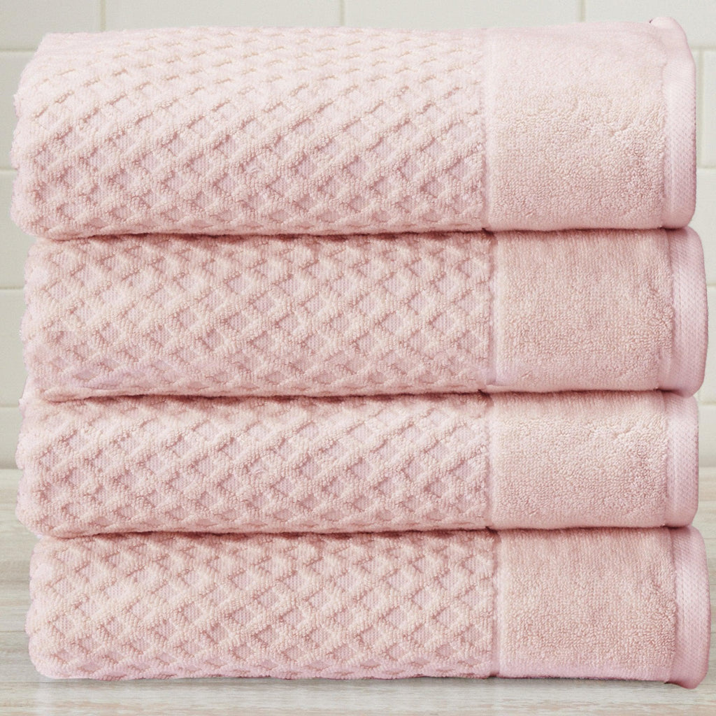 greatbayhome Bath Towel (4-Pack) / Pink 4 Pack Cotton Bath Towels - Grayson Collection