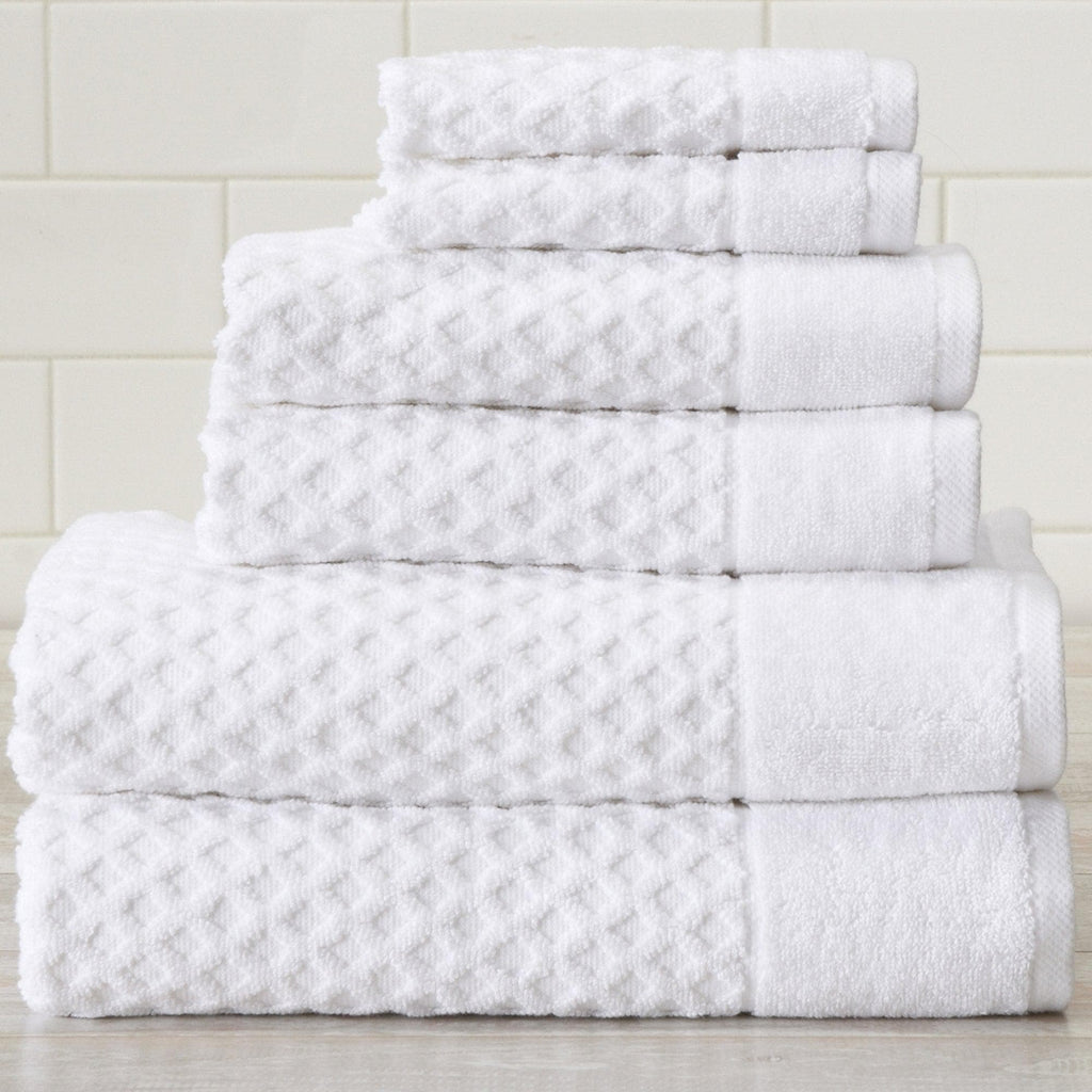 greatbayhome Bath Towels 6-Piece Cotton Bath Towel Set - Grayson Collection 100% Cotton Quick-Dry Bath Towels | Grayson Collection by Great Bay Home