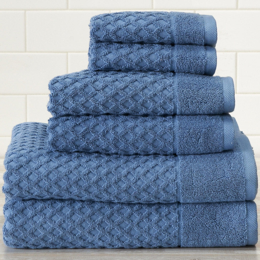 greatbayhome Bath Towels 6-Piece Cotton Bath Towel Set - Grayson Collection 100% Cotton Quick-Dry Bath Towels | Grayson Collection by Great Bay Home