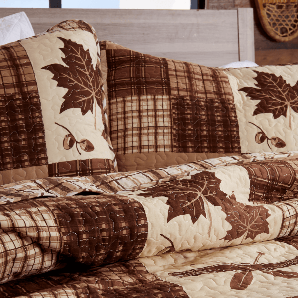 greatbayhome Quilts Lodge 3 Piece Quilt Set - Redwood Collection Lodge 3 Piece Quilt Set | Redwood Collection by Great Bay Home