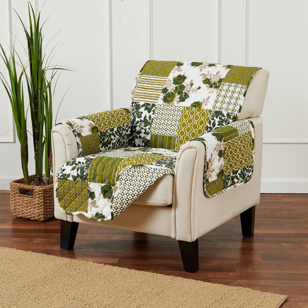 greatbayhome Slipcovers Chair / Olive Reversible Furniture Protector - Langdon Collection Reversible Furniture Protector | Langdon Luxe Collection by Great Bay Home