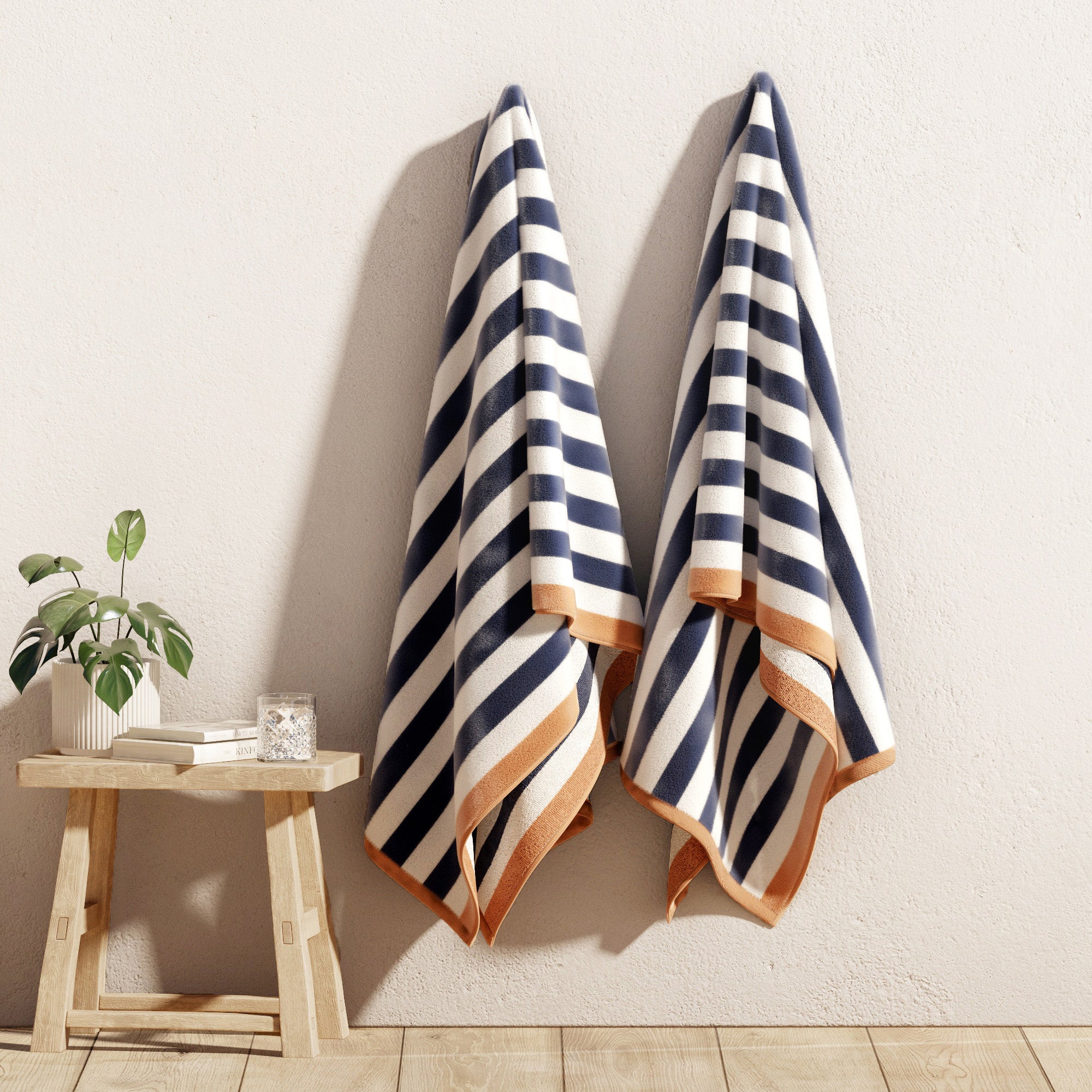 Oversized Stripe Border Cabana Beach Towel | Santa Cruz by Great