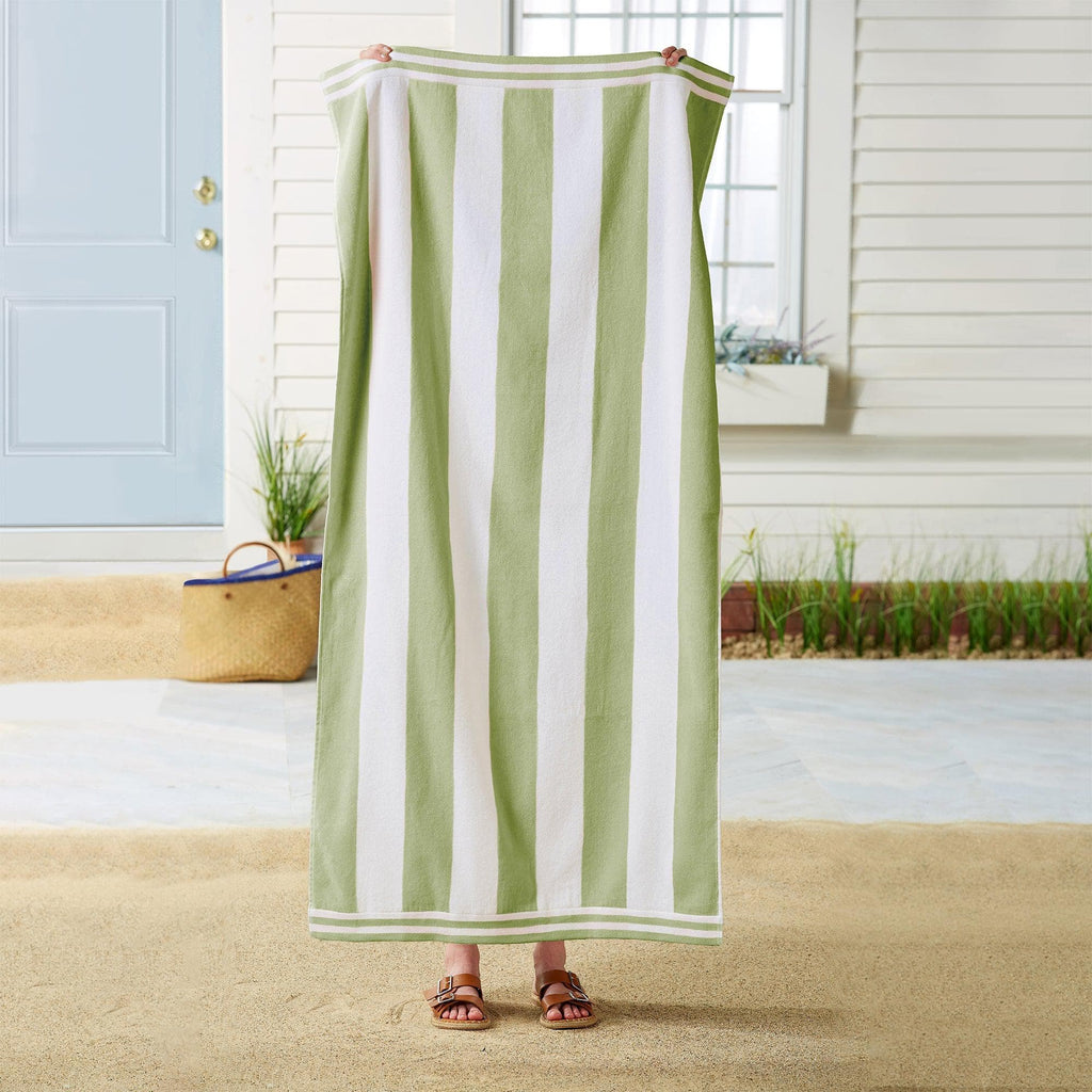 Great Bay Home 4 Pack Striped Cabana Beach Towel - Edgartown Collection