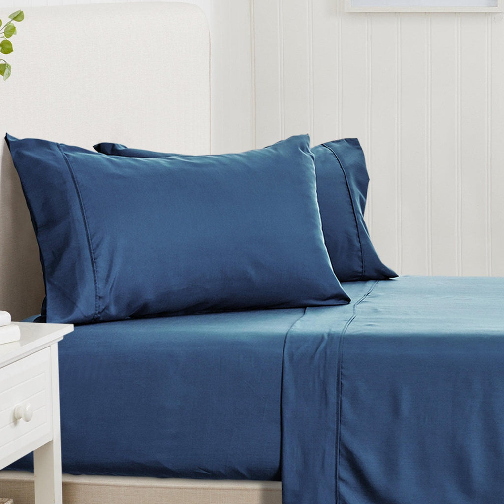 Great Bay Home 4 Piece Solid Microfiber Sheet Set | Jordyn Collection by Great Bay Home 4 Piece Solid Microfiber Sheet Set | Jordyn Collection by Great Bay Home