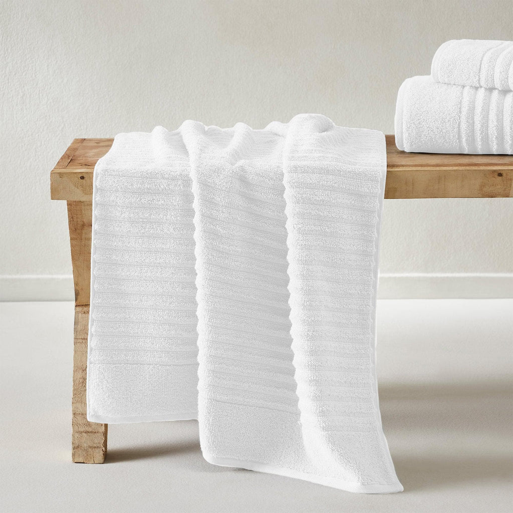 Great Bay Home 6 Pack Combed Cotton Hand Towels - Karina Collection 100% Combed Cotton Ribbed Bath Towels | Karina Collection by Great Bay Home