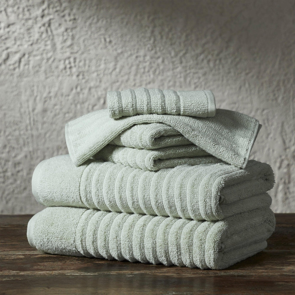 Great Bay Home 6 Piece Set / Sage Green 6 Piece Combed Cotton Bath Towels - Karina Collection 100% Combed Cotton Ribbed Bath Towels | Karina Collection by Great Bay Home