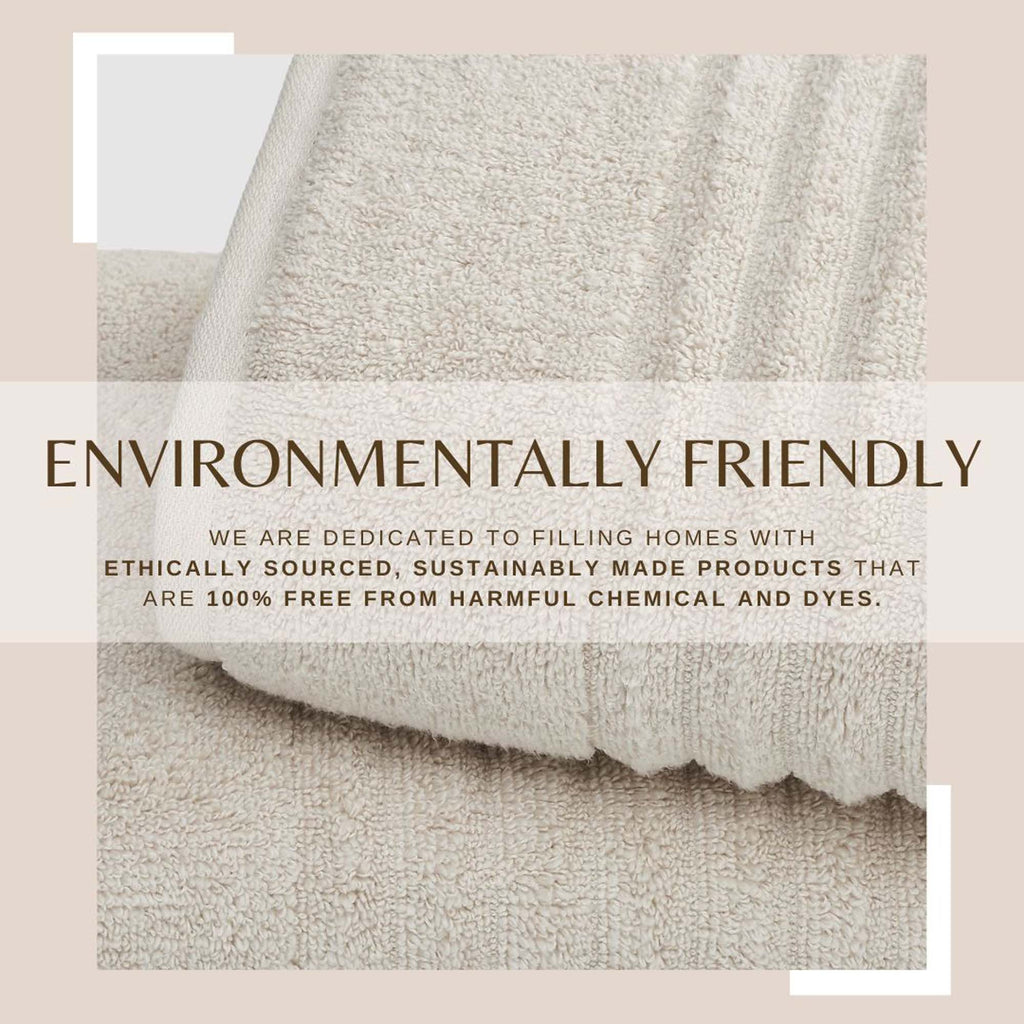 Great Bay Home 6 Piece Combed Cotton Bath Towels - Karina Collection 100% Combed Cotton Ribbed Bath Towels | Karina Collection by Great Bay Home