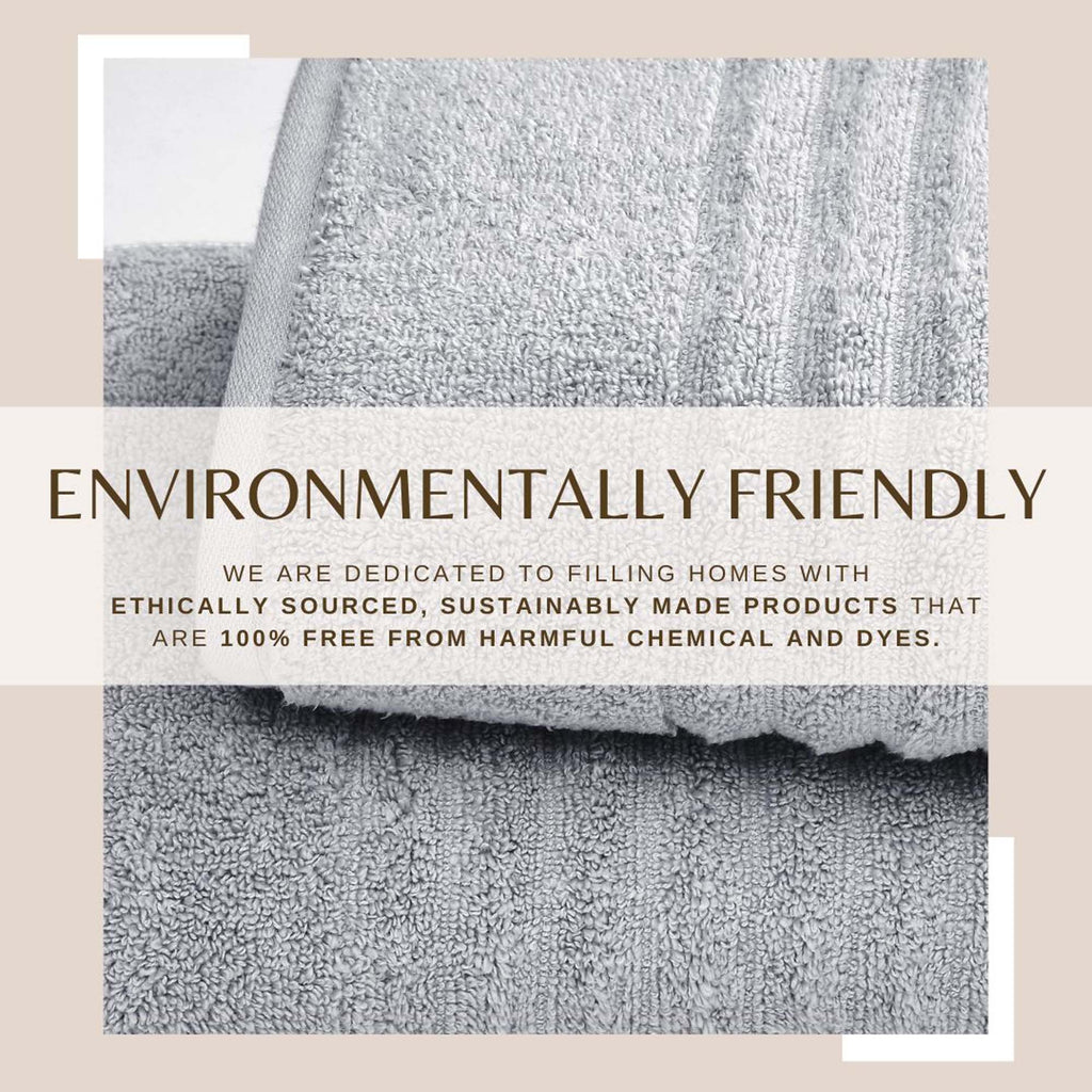 Great Bay Home 6 Piece Combed Cotton Bath Towels - Karina Collection 100% Combed Cotton Ribbed Bath Towels | Karina Collection by Great Bay Home