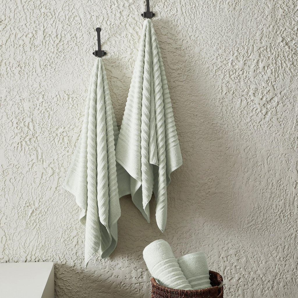 Great Bay Home 6 Piece Combed Cotton Bath Towels - Karina Collection 100% Combed Cotton Ribbed Bath Towels | Karina Collection by Great Bay Home