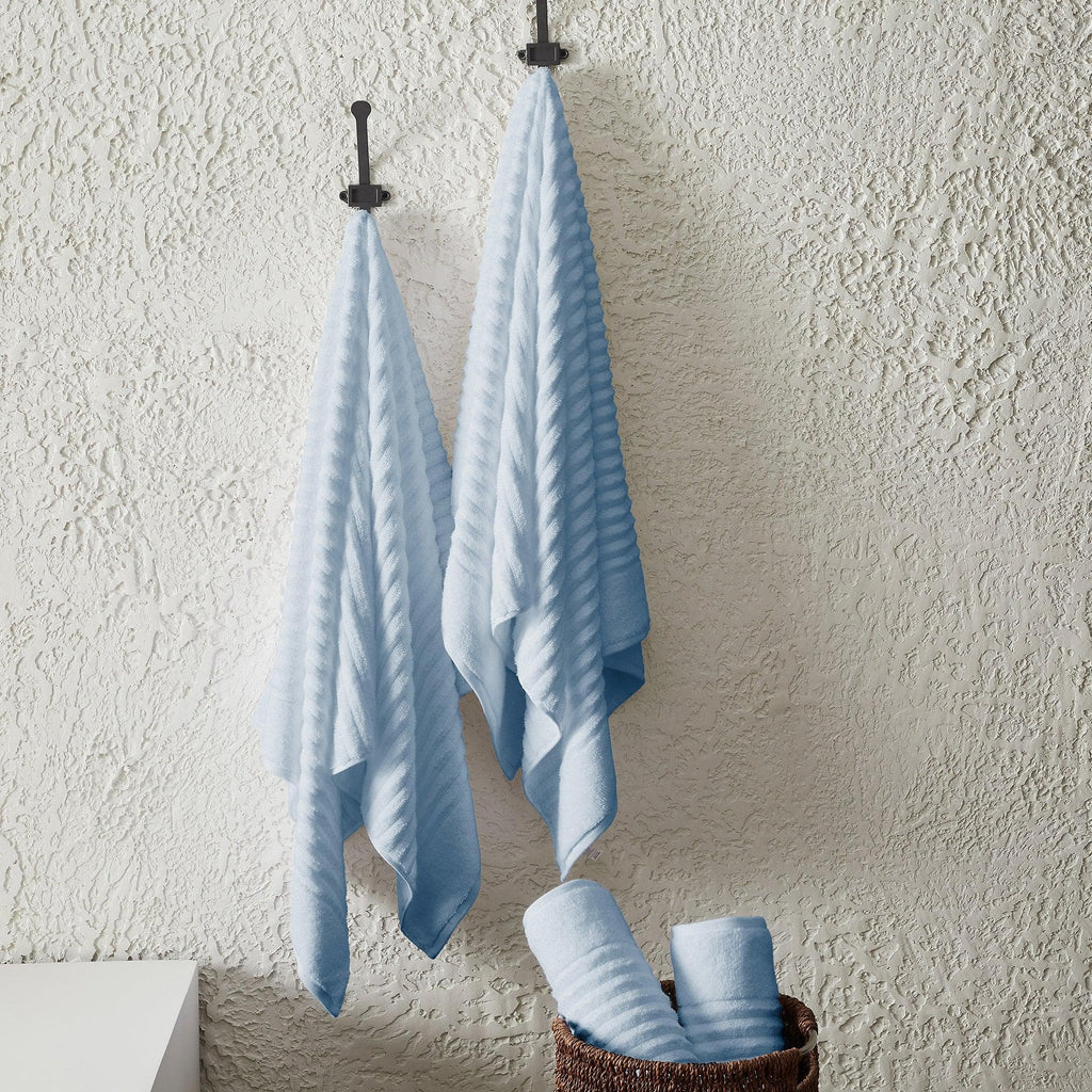 Great Bay Home 6 Piece Combed Cotton Bath Towels - Karina Collection 100% Combed Cotton Ribbed Bath Towels | Karina Collection by Great Bay Home