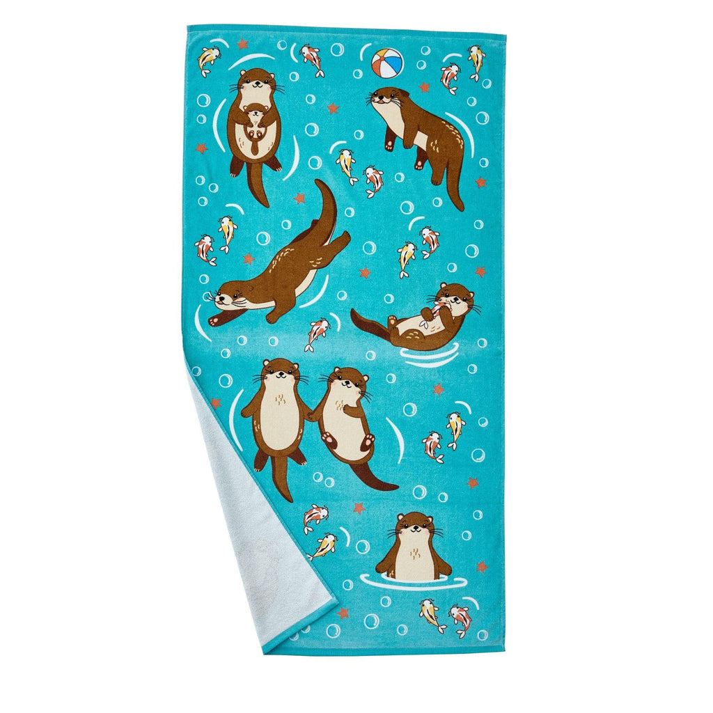 Great Bay Home Beach Towels 30" x 60" / Otters Vibrant Printed Beach Towels | Keilani Collection by Great Bay Home Vibrant Printed Beach Towels | Keilani Collection by Great Bay Home