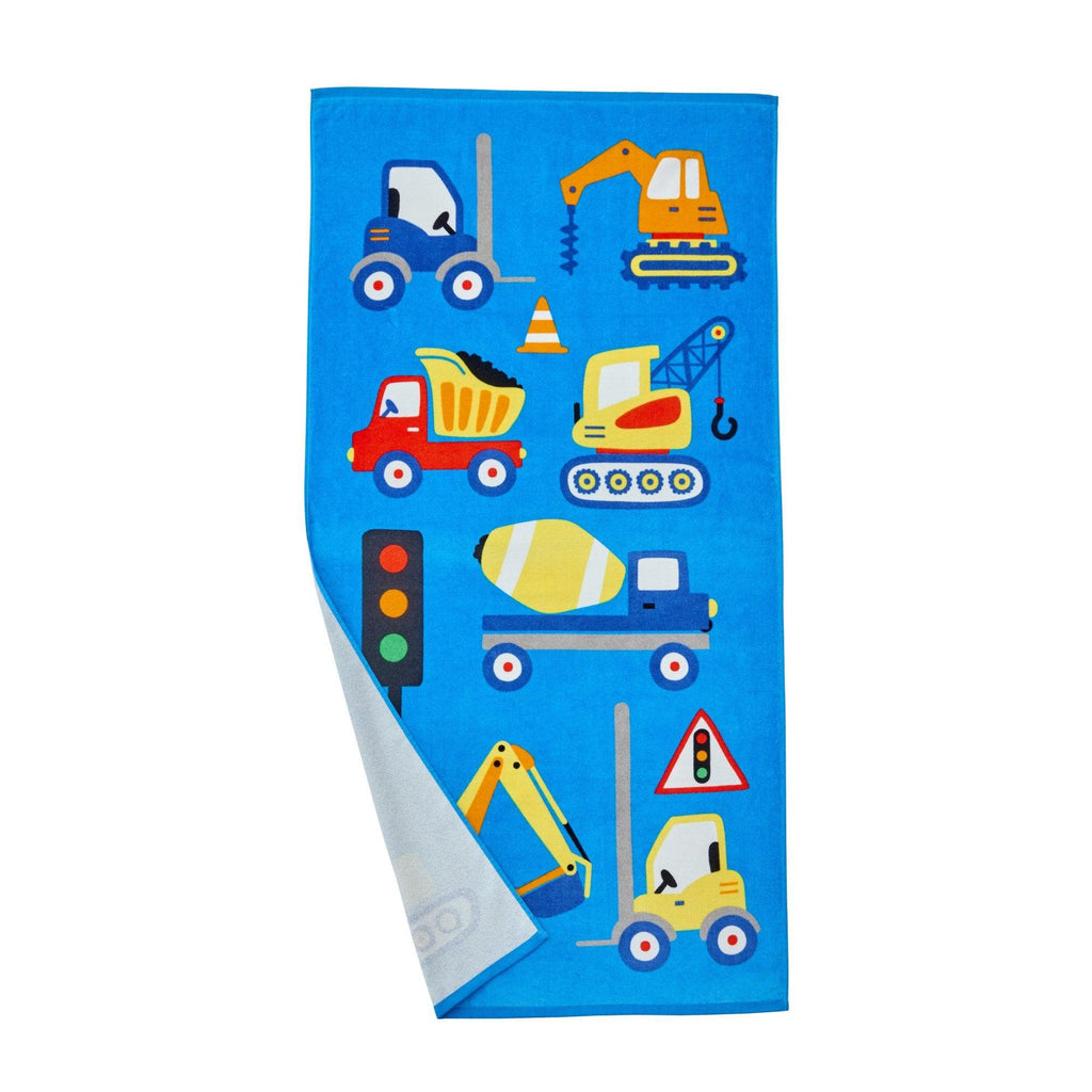 Great Bay Home Beach Towels 30" x 60" / Toy Trucks Vibrant Printed Beach Towels | Keilani Collection by Great Bay Home