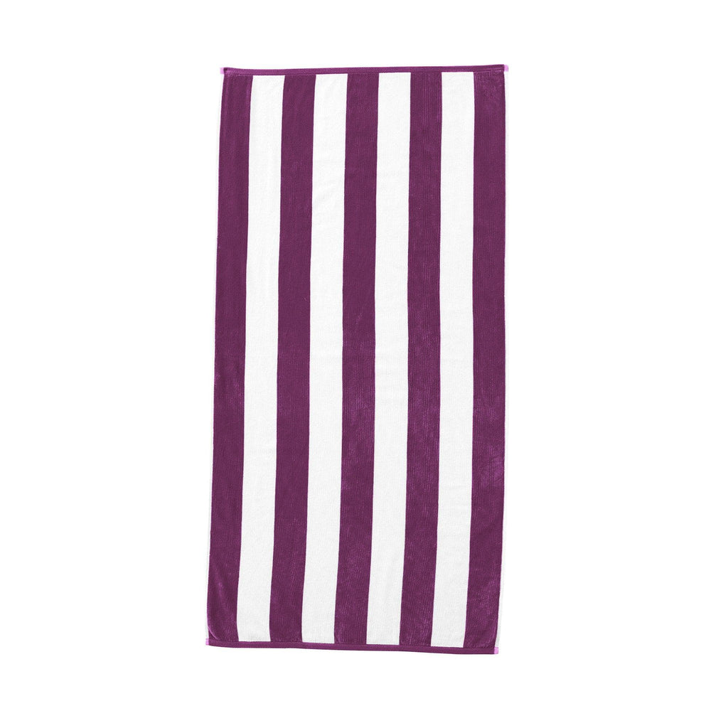 Great Bay Home Oversized- 40" x 70" / Purple Oversized Cabana Stripe Beach Towels | Novia Collection by Great Bay Home Oversized Striped Cabana Beach Towels | Novia Collection by Great Bay Home