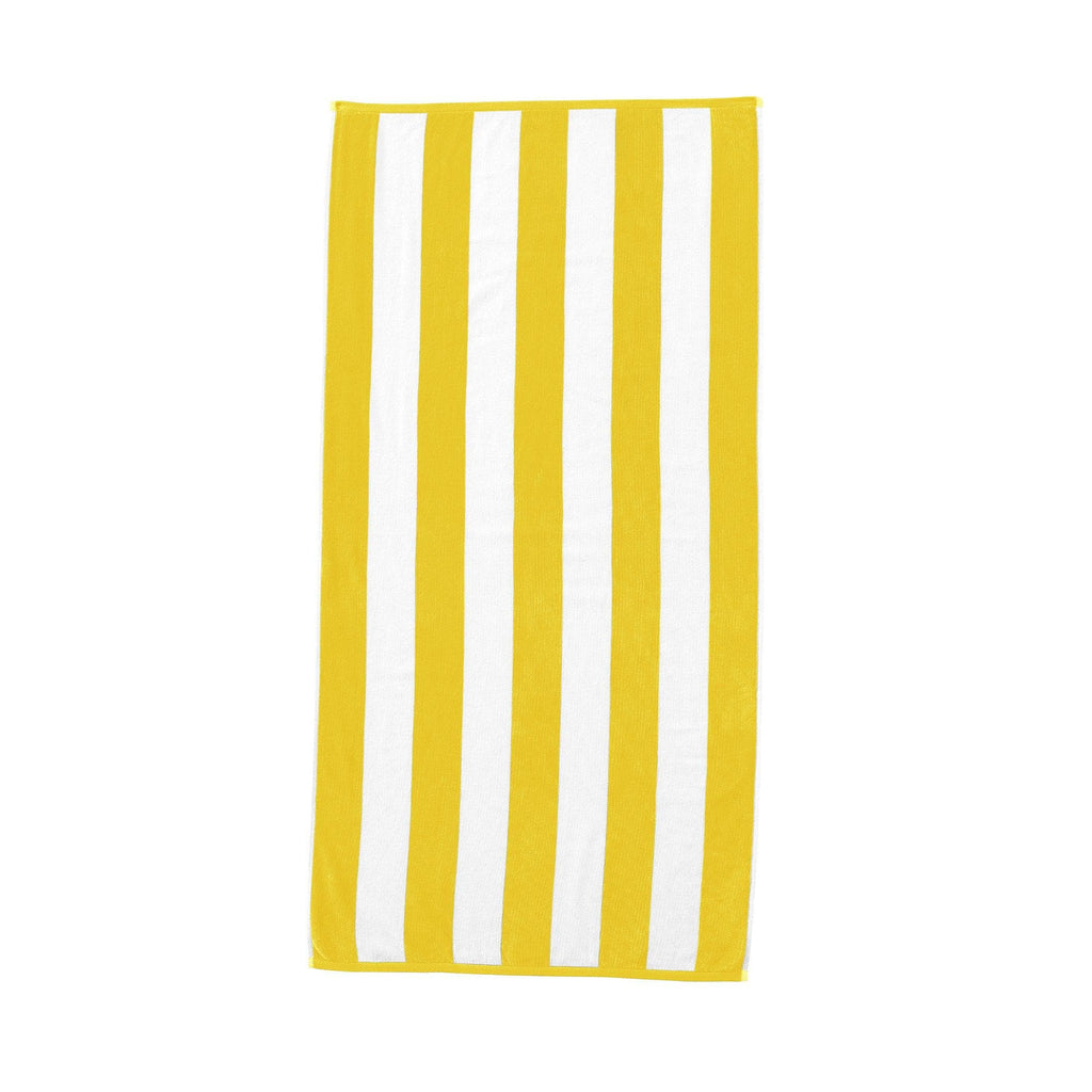 Great Bay Home Oversized- 40" x 70" / Yellow Oversized Cabana Stripe Beach Towels | Novia Collection by Great Bay Home Oversized Cabana Stripe Beach Towels | Novia Collection by Great Bay Home