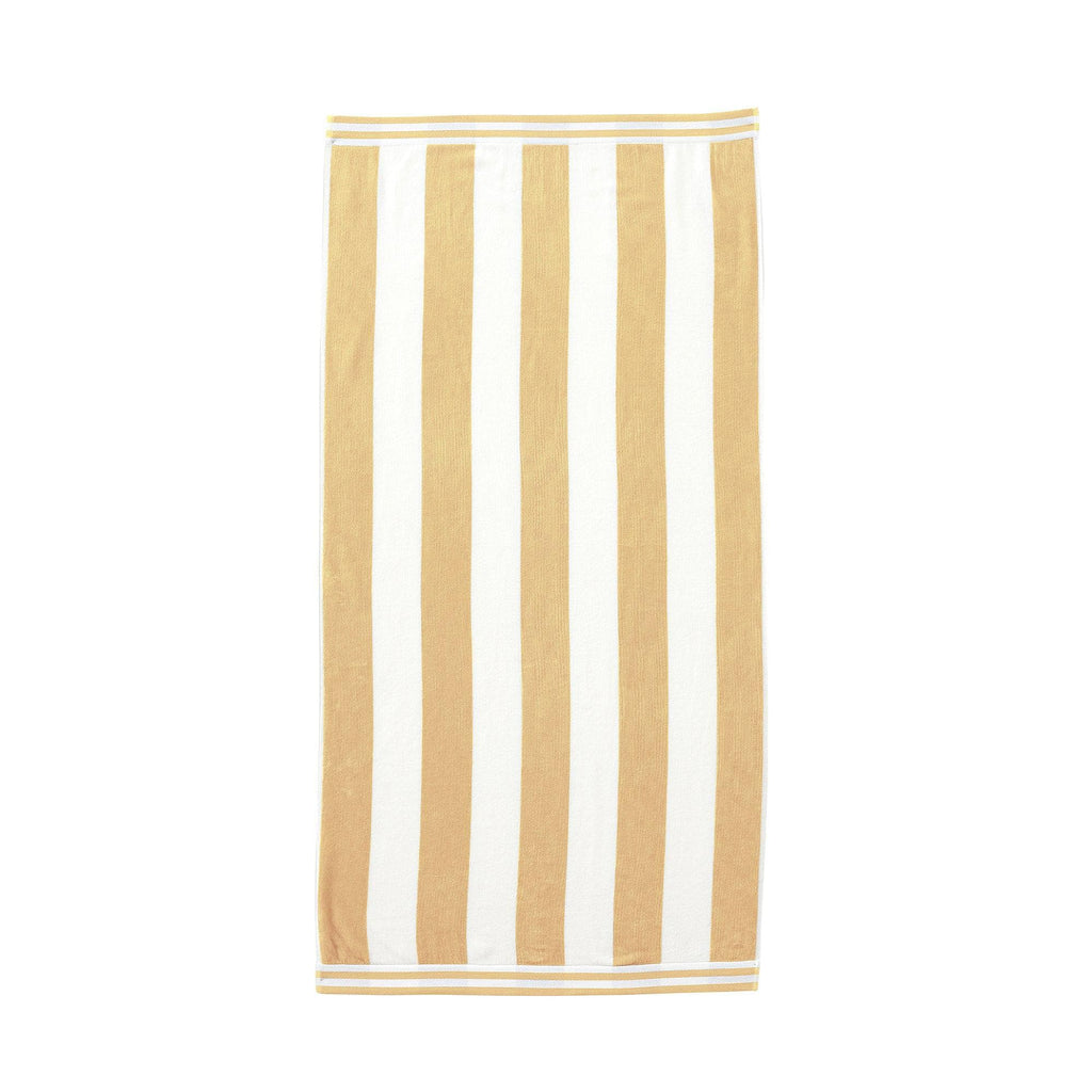 Great Bay Home 40" x 70" / Sand Oversized Striped Cabana Beach Towel | Edgartown Collection by Great Bay Home Oversized Striped Cabana Beach Towel | Edgartown Collection by Great Bay Home