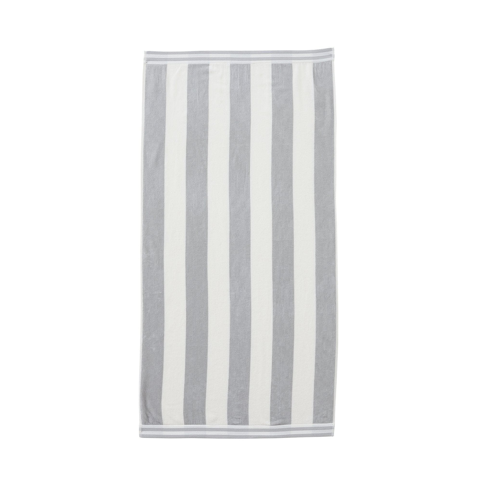  Great Bay Home Large Cotton Towel Set of 4, Cabana Striped  Beach Towels for Adults and Lightweight Pool Towels, Quick Dry Pack and  Charcoal Grey and White : Home & Kitchen