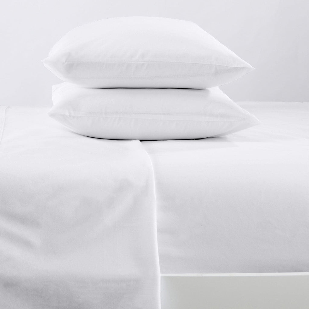 Great Bay Home Sheets Queen / White 4-Piece Cotton Sheet Set | Murphy Collection by Great Bay Home 4-Piece Cotton Sheet Set | Murphy Collection by Great Bay Home