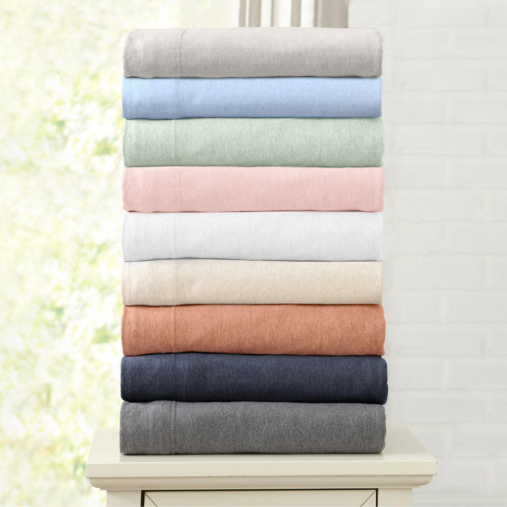 Great Bay Home Sheets 4-Piece Jersey Sheet - Carmen Collection Cotton Blend Jersey Bed Sheet Set | Carmen Collection by Great Bay Home