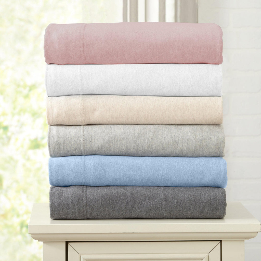 Great Bay Home Sheets 4-Piece Jersey Sheet - Carmen Collection Cotton Blend Jersey Bed Sheet Set | Carmen Collection by Great Bay Home