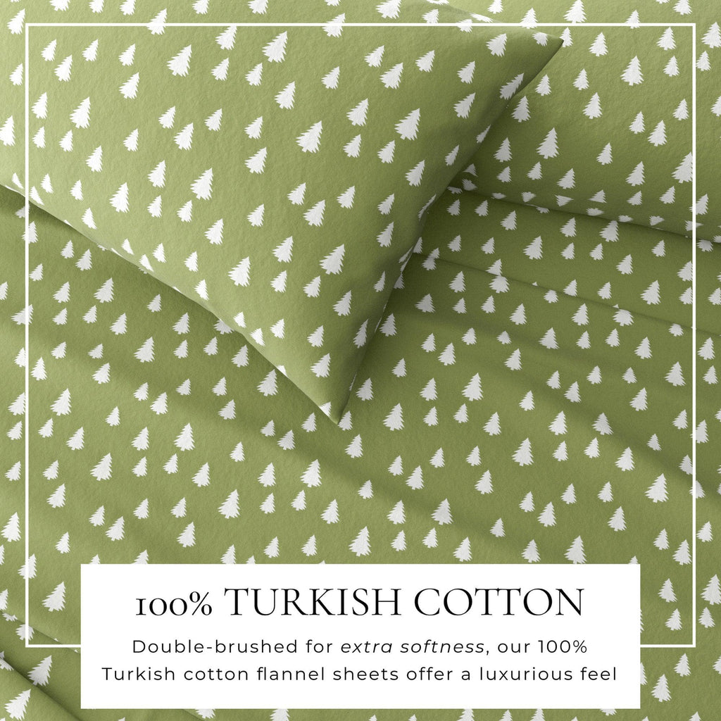 Great Bay Home Sheets 4-Piece Turkish Cotton Flannel Sheet - Lakeview Collection 100% Turkish Cotton Flannel Sheet Sets | Lakeview Collection by Great Bay Home