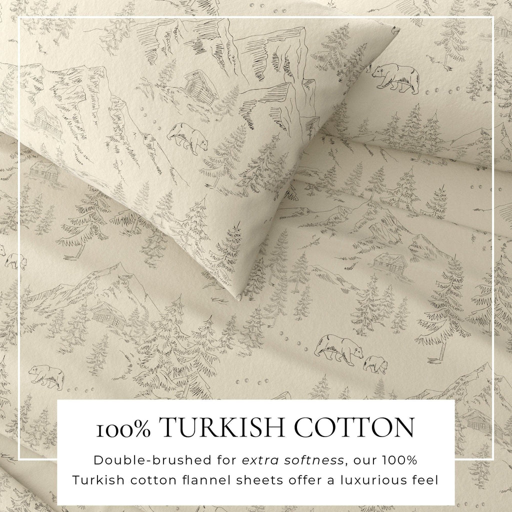 Great Bay Home Sheets 4-Piece Turkish Cotton Flannel Sheet - Stratton Collection 100% Cotton Flannel Sheet Set | Stratton Collection By Great Bay Home