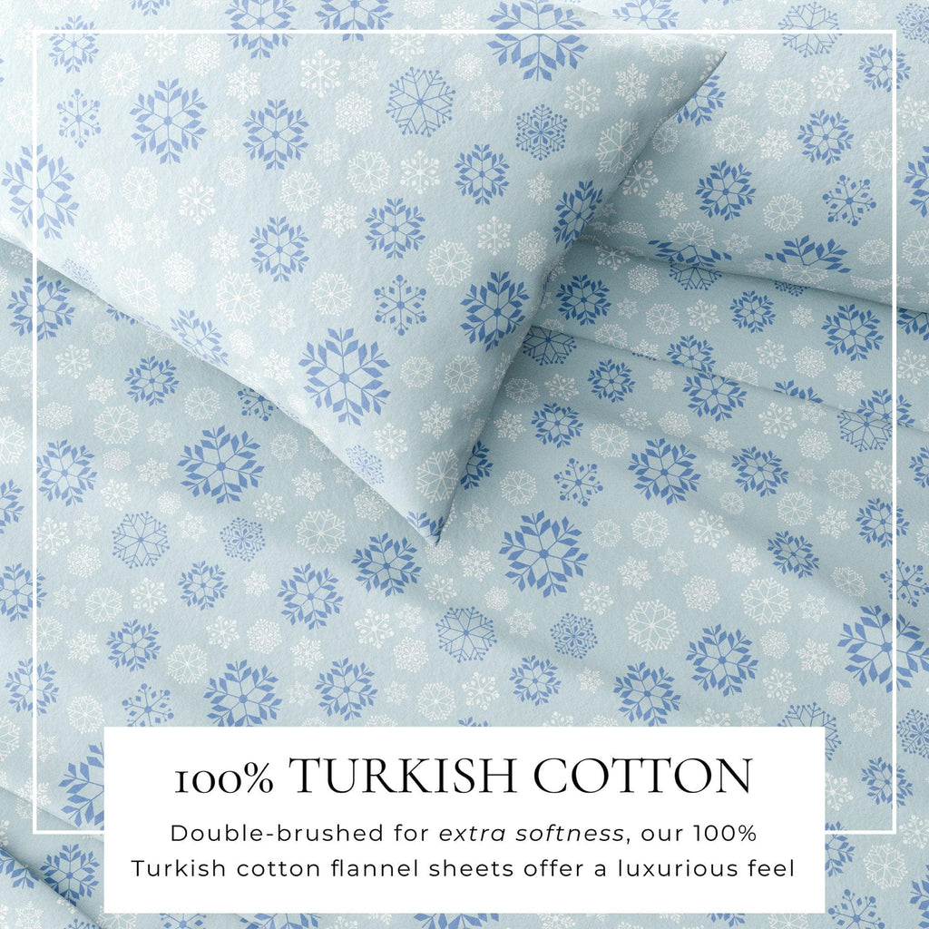 Great Bay Home Sheets 4-Piece Turkish Cotton Flannel Sheet - Stratton Collection 100% Cotton Flannel Sheet Set | Stratton Collection By Great Bay Home