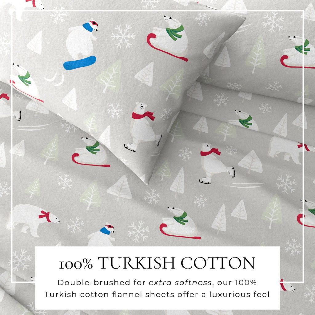 Great Bay Home Sheets 4-Piece Turkish Cotton Flannel Sheet - Stratton Collection 100% Cotton Flannel Sheet Set | Stratton Collection By Great Bay Home