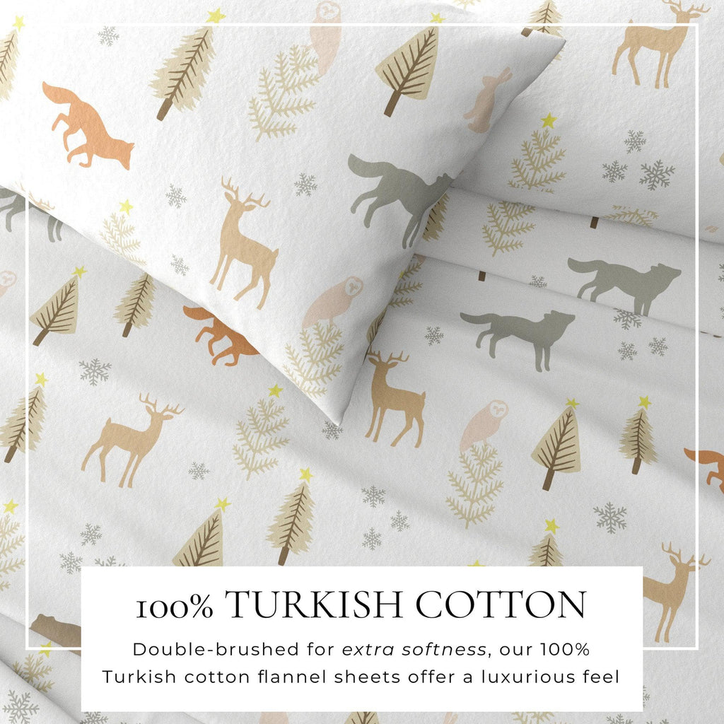 Great Bay Home Sheets 4-Piece Turkish Cotton Flannel Sheet - Stratton Collection 100% Cotton Flannel Sheet Set | Stratton Collection By Great Bay Home