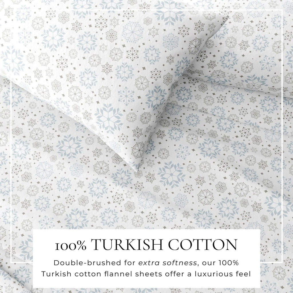 Great Bay Home Sheets 4-Piece Turkish Cotton Flannel Sheet - Stratton Collection 100% Cotton Flannel Sheet Set | Stratton Collection By Great Bay Home