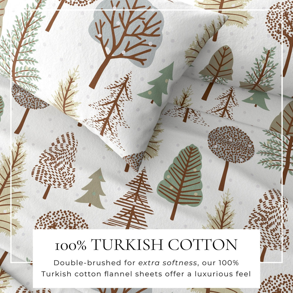 Great Bay Home Sheets 4-Piece Turkish Cotton Flannel Sheet - Stratton Collection 100% Cotton Flannel Sheet Set | Stratton Collection By Great Bay Home