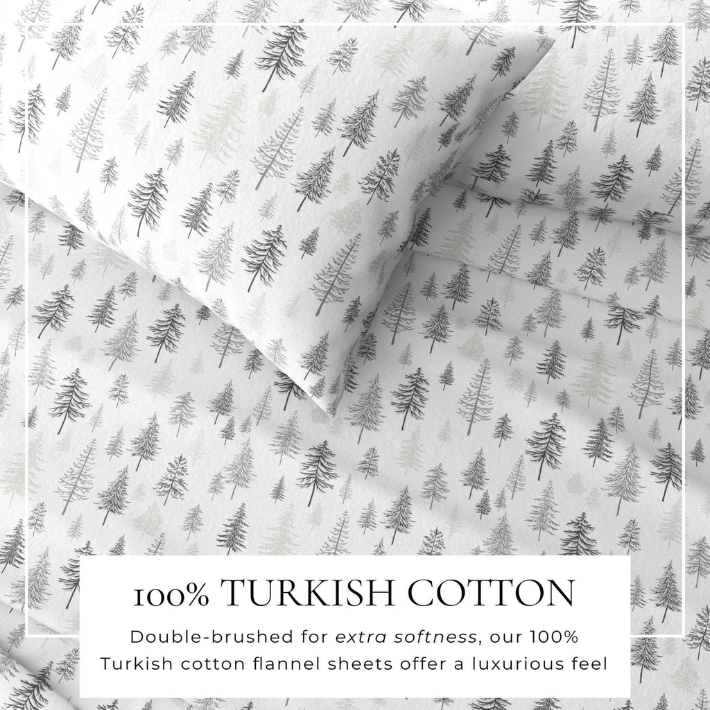 Great Bay Home Sheets 4-Piece Turkish Cotton Flannel Sheet - Stratton Collection 100% Cotton Flannel Sheet Set | Stratton Collection By Great Bay Home