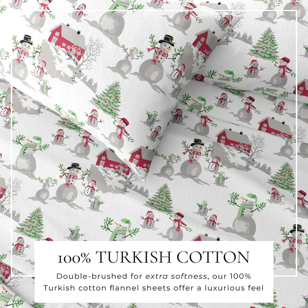 Great Bay Home Sheets 4-Piece Turkish Cotton Flannel Sheet - Stratton Collection 100% Cotton Flannel Sheet Set | Stratton Collection By Great Bay Home