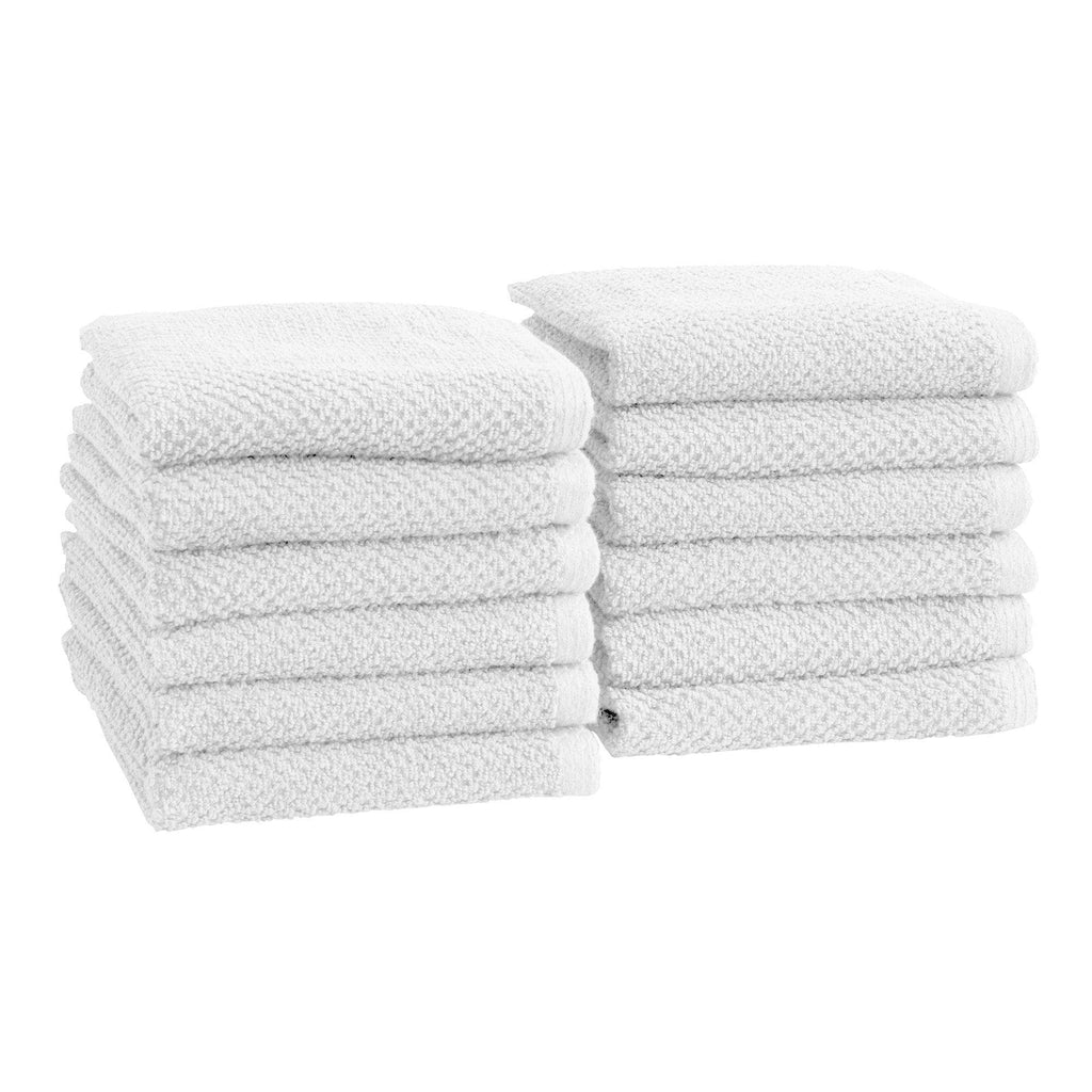 12 Pack Ultra Absorbent Popcorn Washcloths Acacia Collection by Great Bay Home