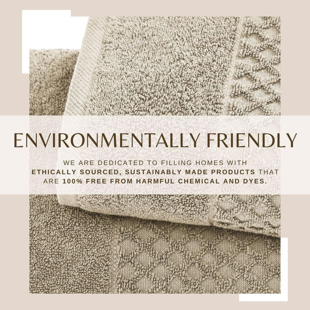 greatbayhome 4 Pack Cotton Bath Towels - Grayson Collection 100% Cotton Quick-Dry Bath Towels | Grayson Collection by Great Bay Home