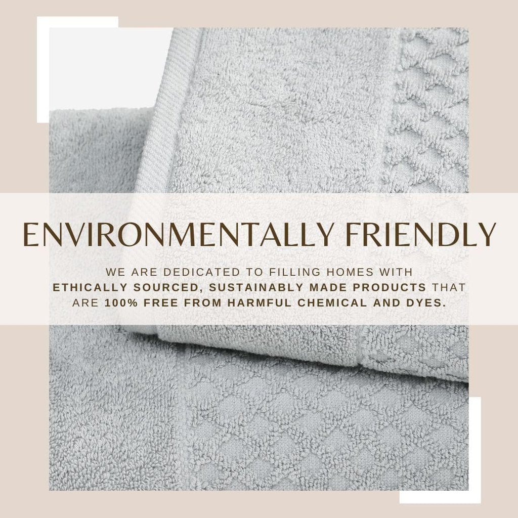 greatbayhome 4 Pack Cotton Bath Towels - Grayson Collection 100% Cotton Quick-Dry Bath Towels | Grayson Collection by Great Bay Home